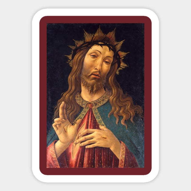 Christ Crowned with Thorns by Sandro Botticelli Sticker by MasterpieceCafe